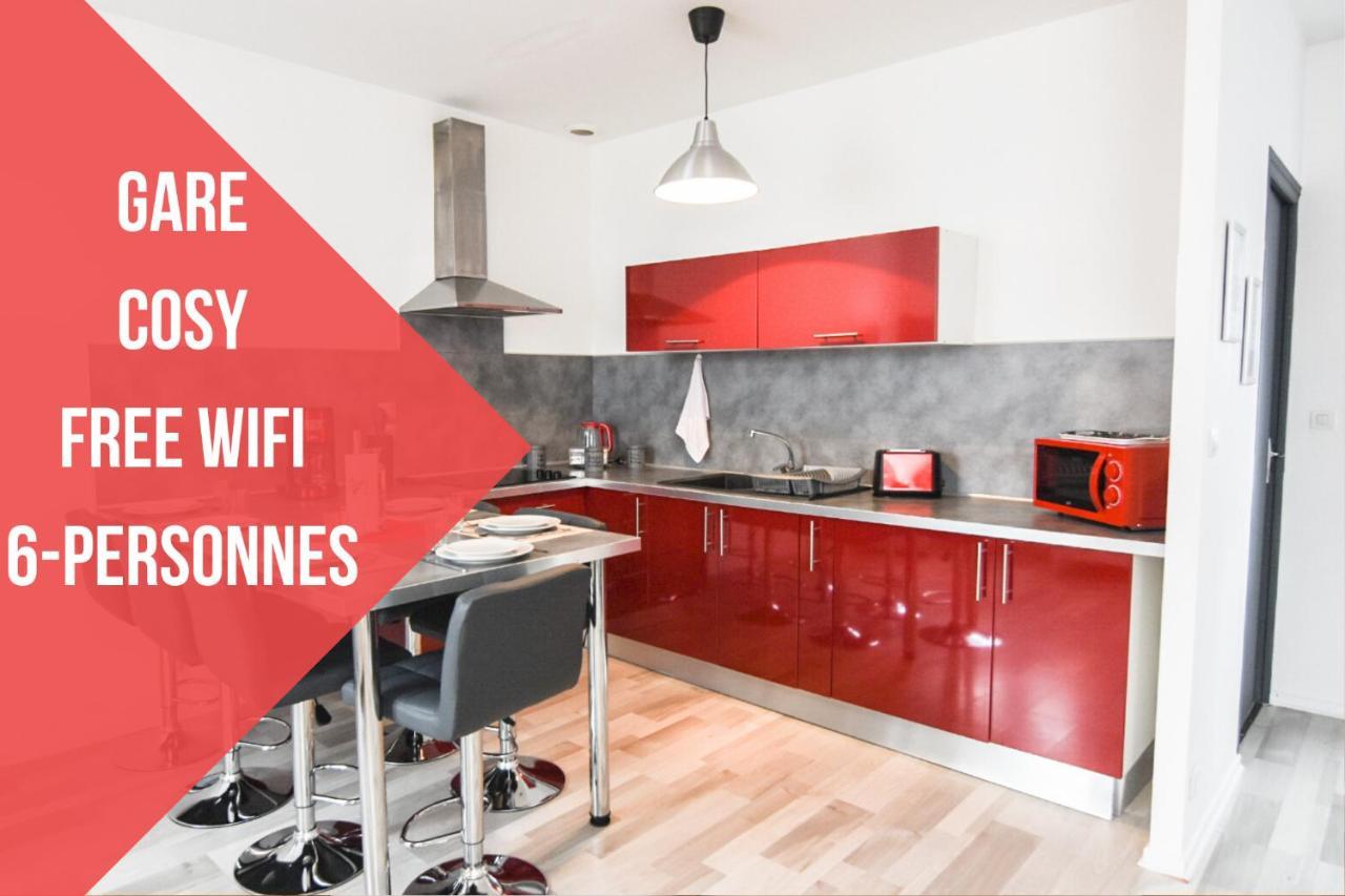 Appartement "Le Terminus " Gare-Cosy-Wifi 6 Personnes 圣康坦 外观 照片
